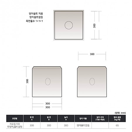 300*300*300(무앙카,홀타공형)