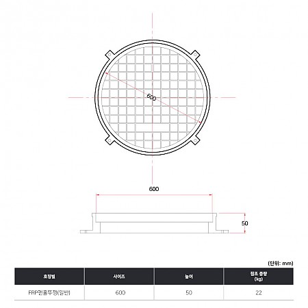 600Ø_FRP맨홀뚜껑(일반)